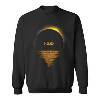 Total Solar Eclipse 2024 Lake Lovers Sweatshirt - Monsterry