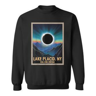 Total Solar Eclipse 2024 Lake Placid New York Vintage Sweatshirt | Mazezy
