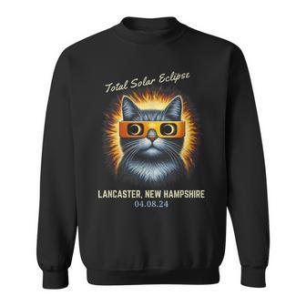 Total Solar Eclipse 2024 Lancaster New Hampshire Cat Lover Sweatshirt - Thegiftio