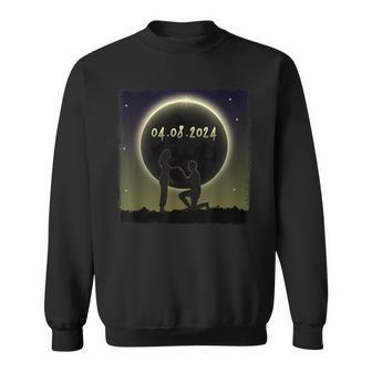 Total Solar Eclipse 2024 Marriage Proposal America Totality Sweatshirt - Monsterry