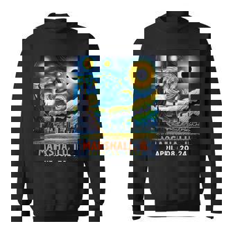 Total Solar Eclipse 2024 Marshall Illinois Starry Night Sweatshirt - Thegiftio