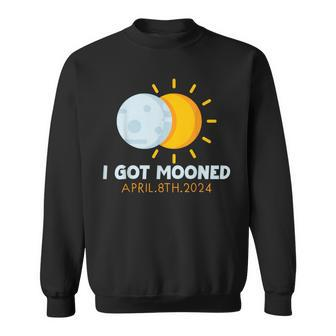Total Solar Eclipse 2024 I Got Mooned Eclipse Viewing Sweatshirt - Thegiftio UK