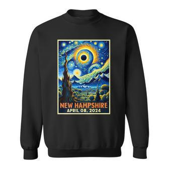 Total Solar Eclipse 2024 New Hampshire Starry Night Sweatshirt - Thegiftio