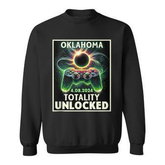 Total Solar Eclipse 2024 Oklahoma Video Game Gamer Sweatshirt - Thegiftio UK