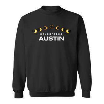 Total Solar Eclipse 2024 Totality Austin Texas Sweatshirt | Mazezy
