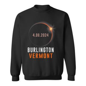 Total Solar Eclipse 2024 Totality Burlington Vermont Sweatshirt | Mazezy
