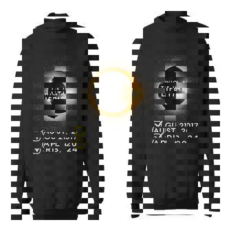 Total Solar Eclipse 2024 Twice In A Lifetime Spring Totality Sweatshirt - Thegiftio