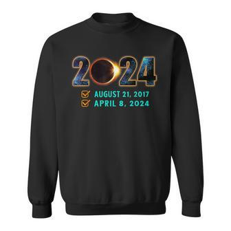 Total Solar Eclipse 2024 Twice In A Lifetime Total Eclipse Sweatshirt - Monsterry AU