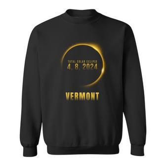 Total Solar Eclipse 4082024 Vermont Sweatshirt | Mazezy