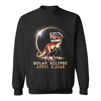 Total Solar Eclipse 40824 Dinosaur Solar Eclipse 2024 Sweatshirt - Monsterry UK
