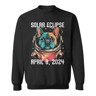 Total Solar Eclipse April 8 2024 French Bulldog Sweatshirt - Seseable