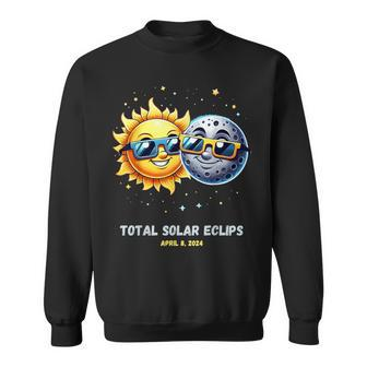 Total Solar Eclipse April 8 2024 Sun Moon Best Friends Sweatshirt - Monsterry UK