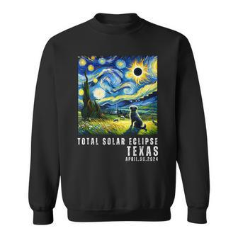 Total Solar Eclipse April 8 2024 Texas Souvenir Sweatshirt | Mazezy