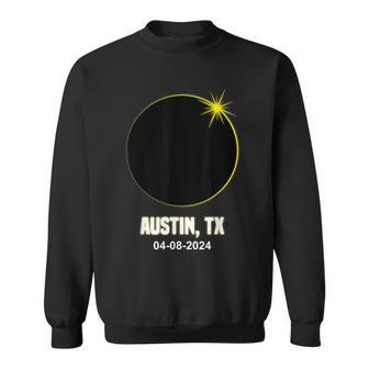 Total Solar Eclipse Austin 2024 Texas Austin Eclipse Sweatshirt | Mazezy