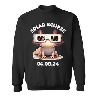 Total Solar Eclipse Axolotl April 8 2024 Solar Eclipse Sweatshirt | Mazezy