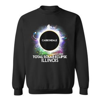 Total Solar Eclipse Carbondale Illinois 2024 Colorful Sun Sweatshirt - Monsterry UK
