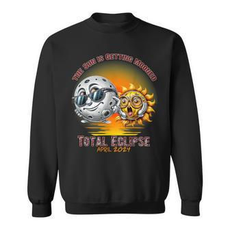 Total Solar Eclipse Chase April 2024 Sun Is Getting Mooned Sweatshirt - Seseable