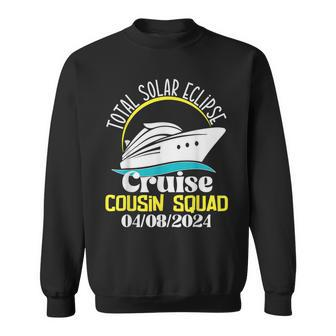 Total Solar Eclipse Cruise Cousin Squad 2024 Cruise Vacation Sweatshirt - Thegiftio UK