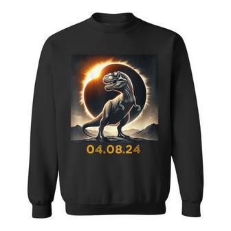 Total Solar Eclipse Dinosaur April 8 2024 Sweatshirt | Mazezy