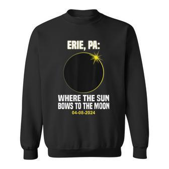 Total Solar Eclipse Erie Pennsylvania 040824 Solar Eclipse Sweatshirt | Mazezy AU