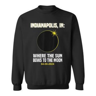 Total Solar Eclipse Indianapolis Indiana 040824 Eclipse Sweatshirt - Monsterry