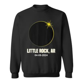 Total Solar Eclipse Little Rock 2024 Arkansas Solar Eclipse Sweatshirt - Monsterry
