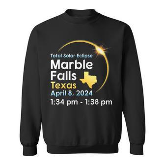 Total Solar Eclipse In Marble Falls Texas On April 08 2024 Sweatshirt | Mazezy
