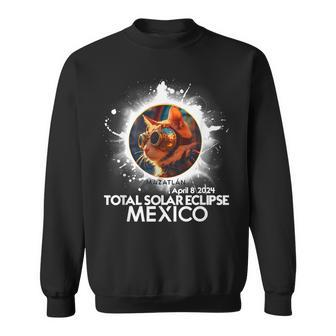 Total Solar Eclipse Mazatlan Mexico 2024 Astronomy Cat Sweatshirt - Monsterry AU
