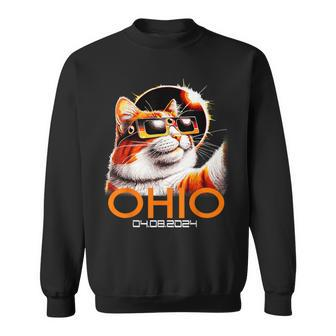 Total Solar Eclipse Ohio 2024 April 8 Cat Sweatshirt | Mazezy
