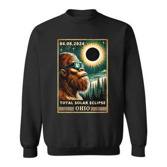 Total Solar Eclipse Ohio Bigfoot Eclipse Glasses Sweatshirt - Seseable