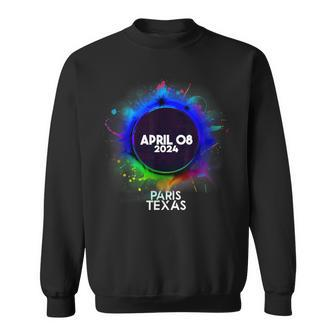 Total Solar Eclipse Paris Texas 2024 Colorful Totality Sweatshirt | Mazezy