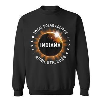 Total Solar Eclipse Path Of Totality April 8Th 2024 Indiana Sweatshirt - Monsterry AU
