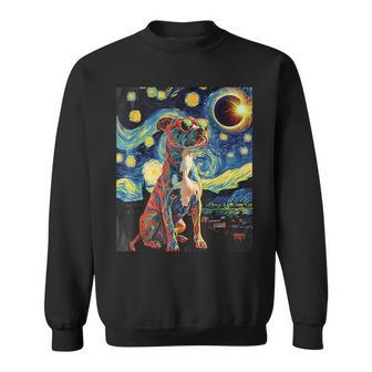 Total Solar Eclipse Pit Bull Dog Sweatshirt - Seseable
