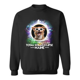 Total Solar Eclipse Rangeley Maine 2024 Astronomy Dog Sweatshirt - Seseable