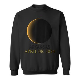 Total Solar Eclipse Spring April 8 2024 Arkansas Totality Sweatshirt | Mazezy