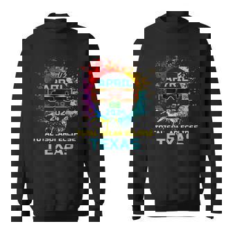 Total Solar Eclipse Texas 2024 Colorful Eclipse 04 08 24 Sweatshirt | Mazezy