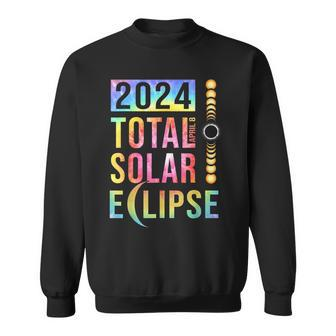 Total Solar Eclipse Tie Dye April 8 2024 Totality Usa Sweatshirt - Seseable