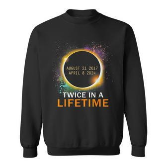Total Solar Eclipse Twice In A Lifetime 2024 Total Eclipse Sweatshirt - Thegiftio UK