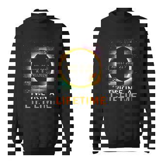 Total Solar Eclipse Twice In A Lifetime 2024 Total Eclipse Sweatshirt - Thegiftio