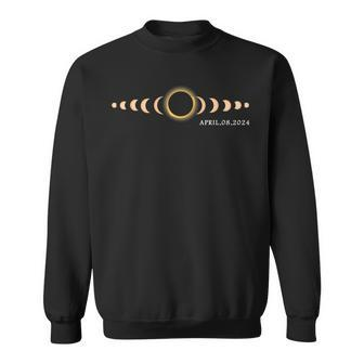 Total Solar Eclipse Usa 2024 April 8 2024 Phases Totality Sweatshirt | Mazezy UK