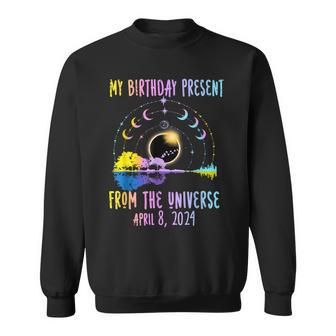 Total Solar Eclipse And Yes It's My Birthday April 8 2024 Sweatshirt - Monsterry