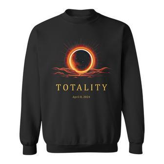 Totality 2024 Total Solar Eclipse Watching Space Fan Sweatshirt - Monsterry DE