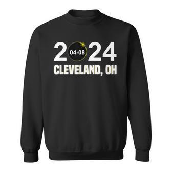 Totality Eclipse Cleveland Ohio April 8 2024 Eclipse Sweatshirt | Mazezy