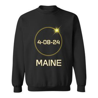 Totality Path 2024 Maine Total Eclipse Pocket Sweatshirt - Monsterry DE