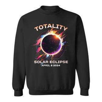 Totality Solar Eclipse April 8 2024 Event Souvenir Graphic Sweatshirt - Thegiftio UK