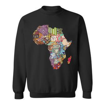 Traditional Ethnic Pattern Africa Pride Map For African Sweatshirt - Thegiftio UK