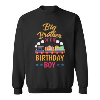 Train Bday Party Railroad Big Brother Of The Birthday Boy Sweatshirt - Thegiftio UK
