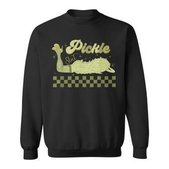 Trendy Retro Pickle Slut Food Apparel Canned Pickle Sweatshirt - Monsterry