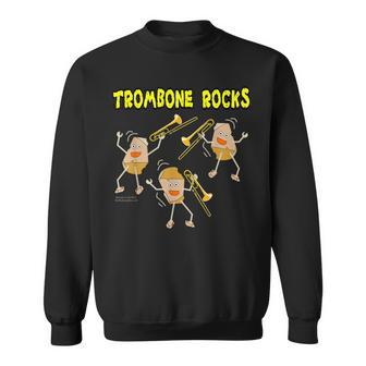 Trombone Rocks Musical Instrument Sweatshirt - Monsterry