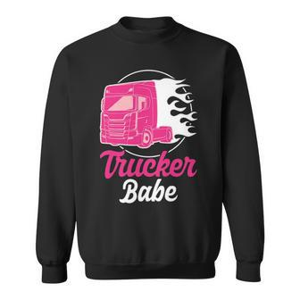 Trucker Babe Truck Driver Sweatshirt | Mazezy